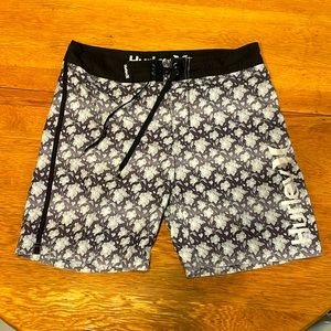 Hurley Board Shorts. Men’s. No size tag, fits like a S/30W. Black/gray floral